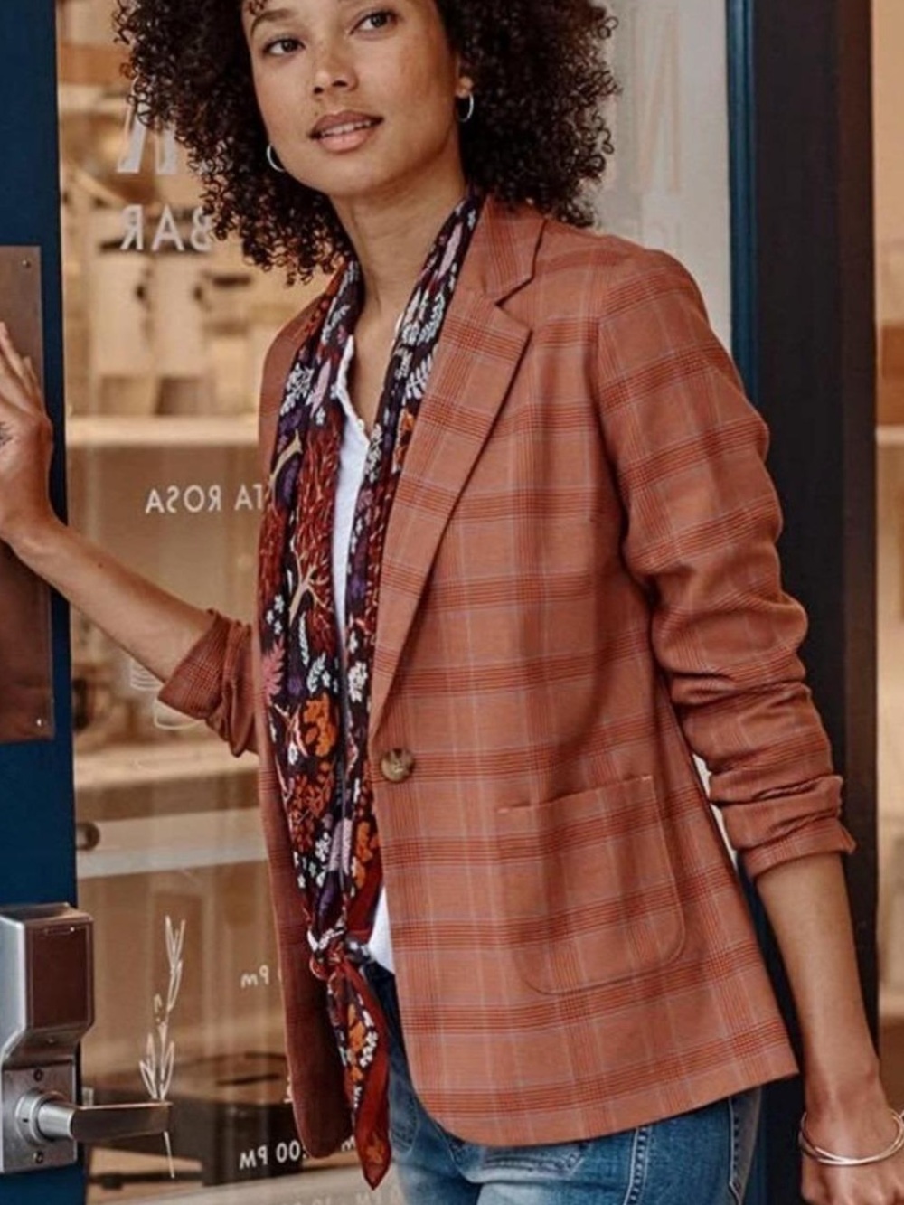 J. Jill Plaid Blazer